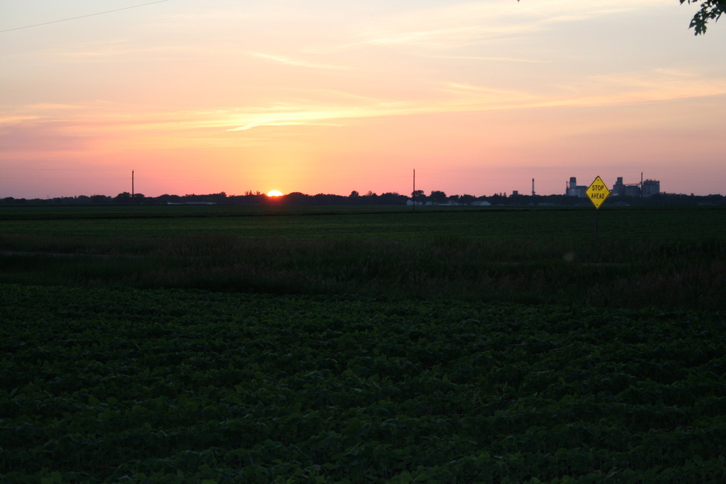 Eagle Grove, IA Sunset over Eagle Grove from Delmer Voss Farm 707