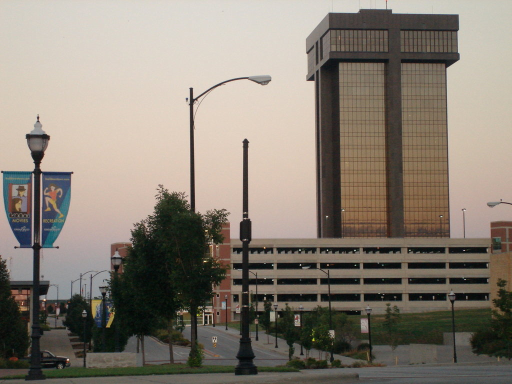 Springfield, MO Hammons Tower and Jordan Valley Car Park from Benton
