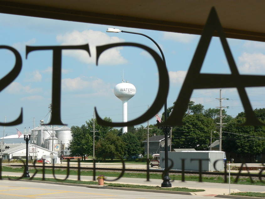 Waterman, IL A view through our storefront church window photo