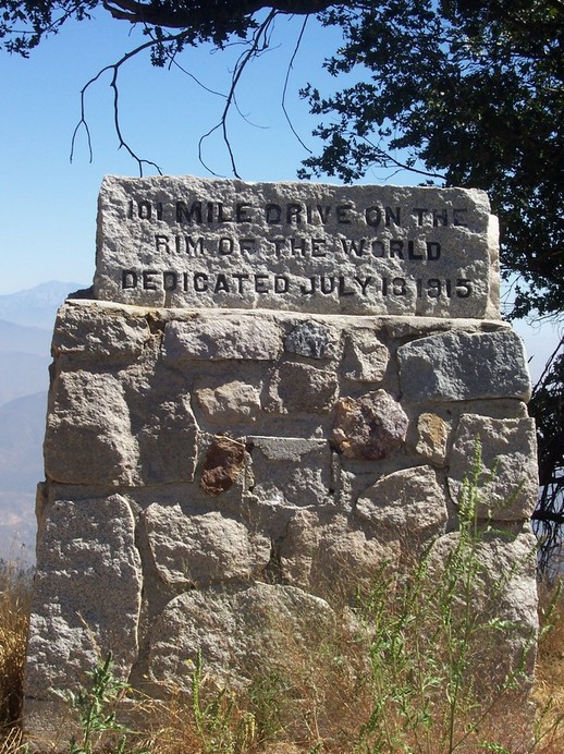 Crestline, CA 101 Mile Drive Marker in Arrowhead Highlands, outside