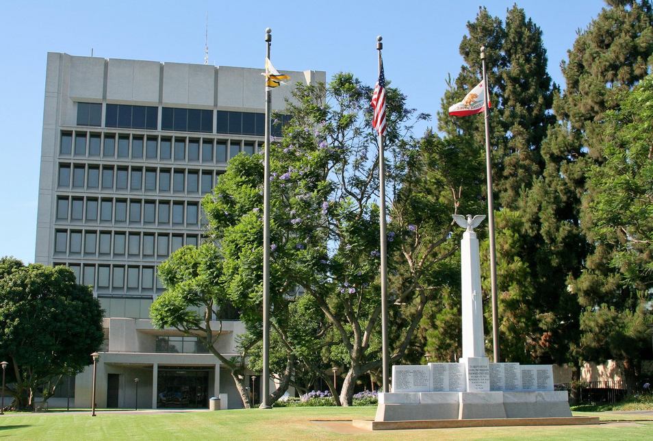 Inglewood, CA Inglewood City Hall & War Memorial Courtyard photo