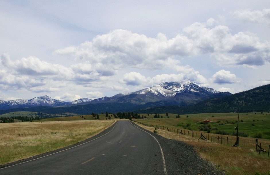 Prairie City, OR Heading south into the Strawberry Mtns... photo