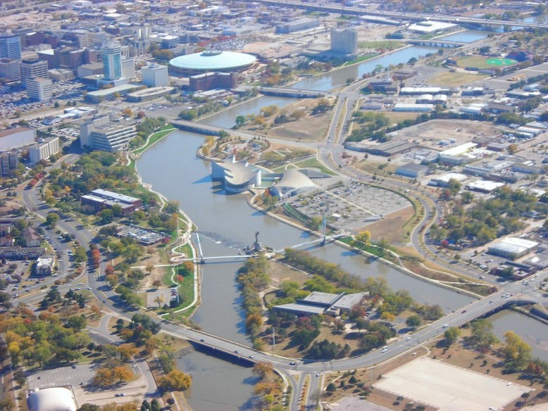 Wichita, KS Downtown Wichita From 5000 Feet photo, picture, image