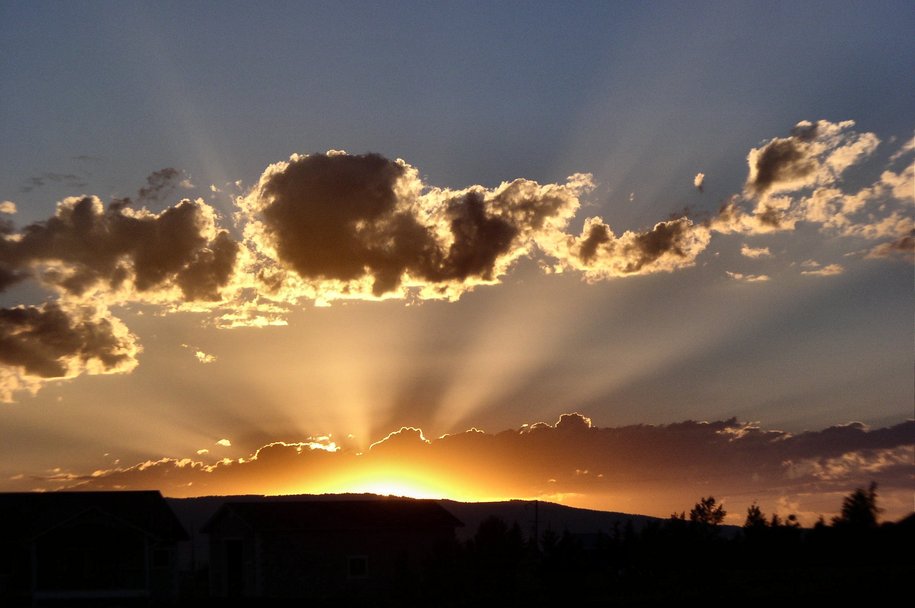 Driggs, ID Sunset from the driveway of my sister's home in Driggs