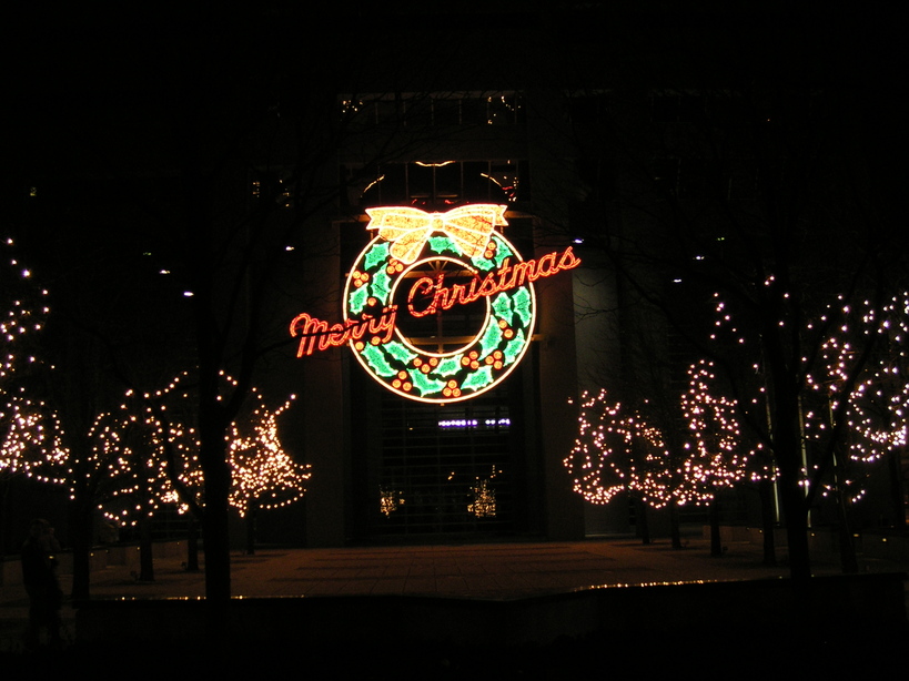 Fort Wayne, IN Downtown & Chrismas Light Display photo, picture