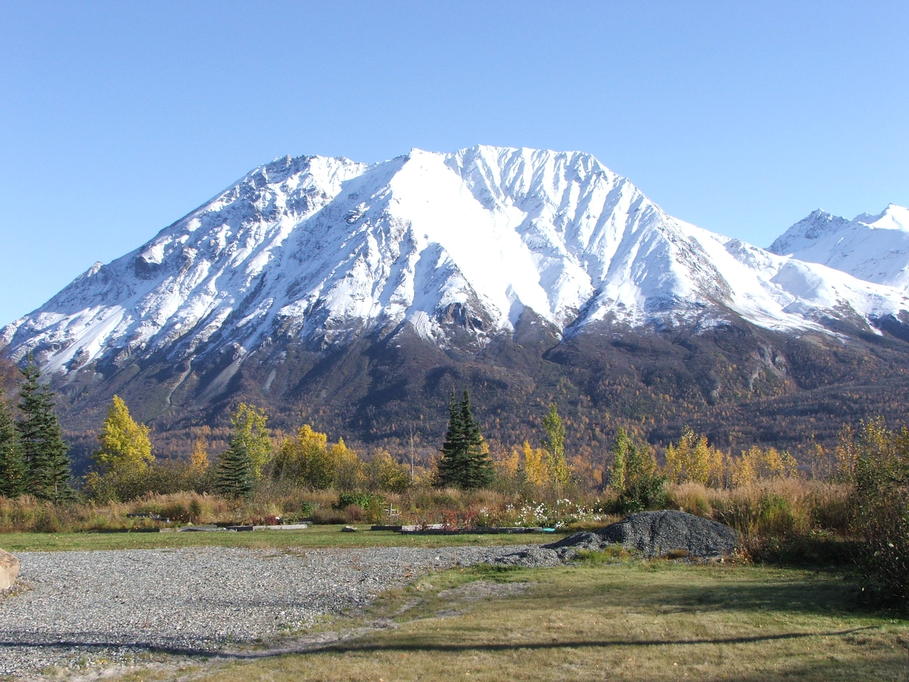 Chickaloon, AK King's Mountain viewed from The Wilder Homestead in
