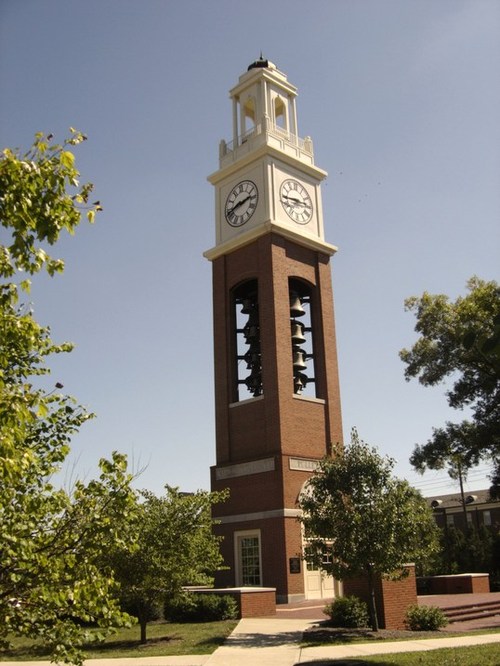Oxford, OH Pulley Clock Tower on the Miami University Campus photo