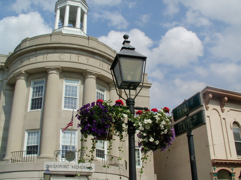 Bath, ME Bath City Hall in the Spring photo, picture, image (Maine