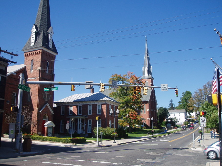 Frostburg, MD Churches on Main St. photo, picture, image (Maryland