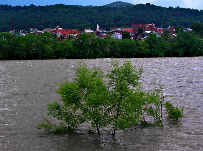 Hinton, WV Hinton Across the Flooded Bluestone River photo, picture