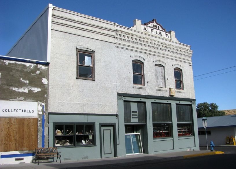 Dufur, OR Dufur, old lodge building on Main Street, 2009 photo