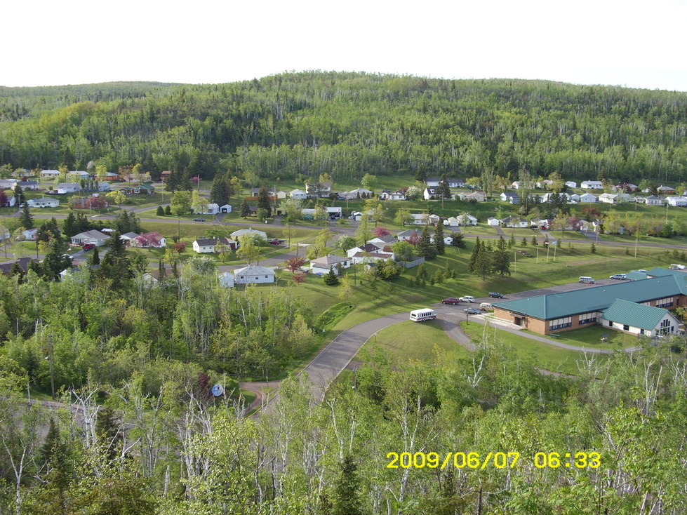 Silver Bay, MN Middle of town, the green topped building is the