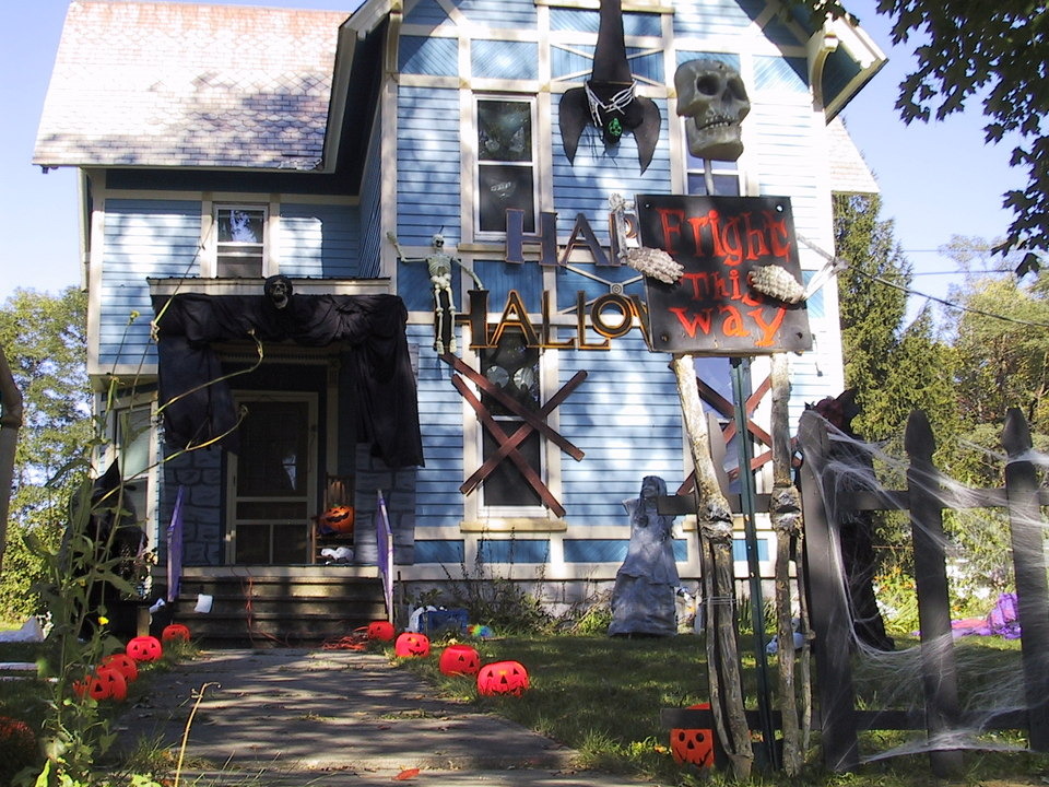 Worcester, NY Home Dressed up for Halloween photo, picture, image