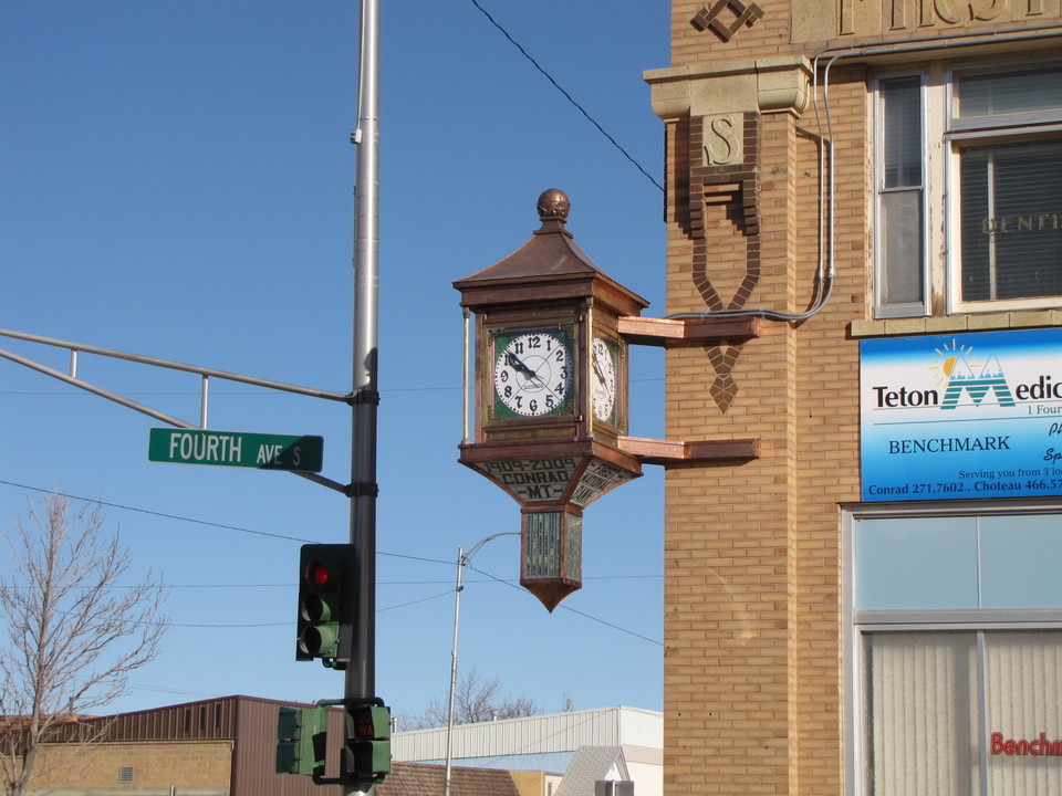 Conrad, MT The town clock. photo, picture, image (Montana) at city