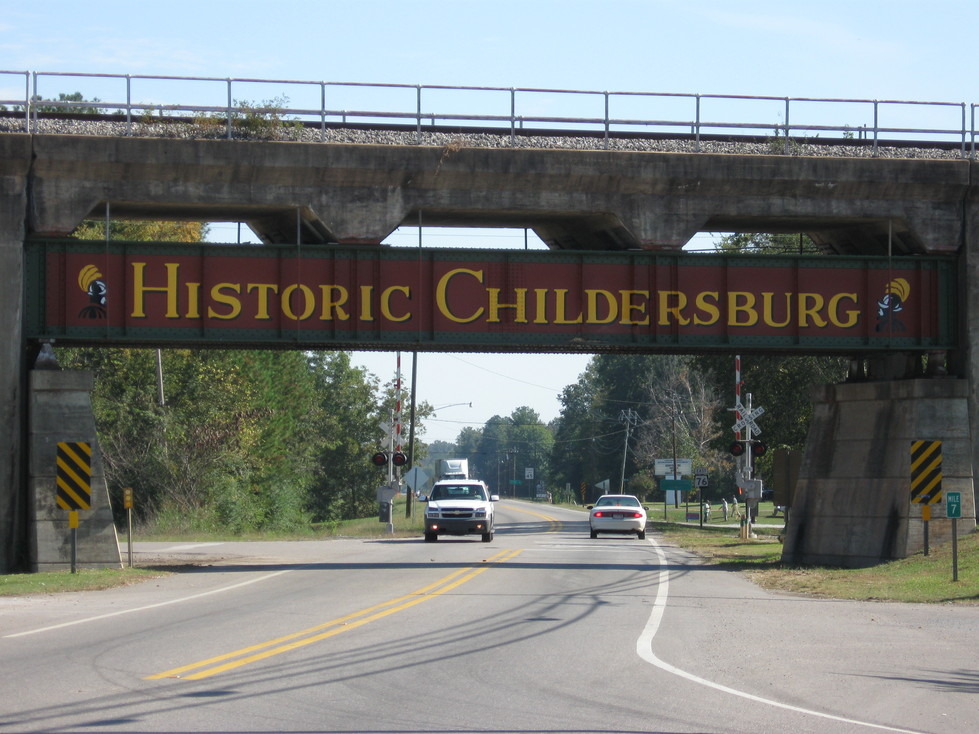 Childersburg, AL Downtown RR Overpass photo, picture, image (Alabama