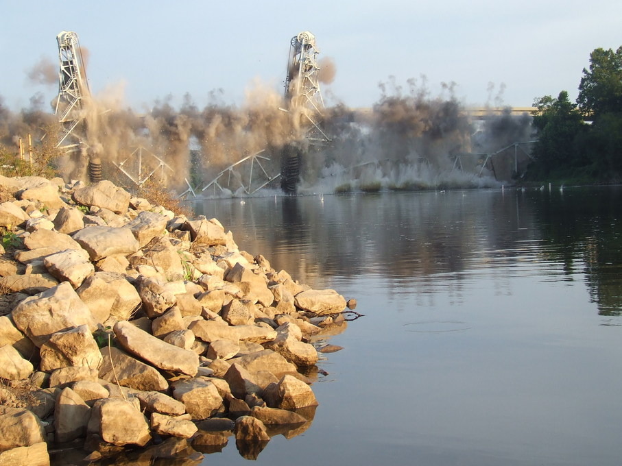 Columbia, LA The old bridge in columbia coming down photo, picture, image (Louisiana) at city