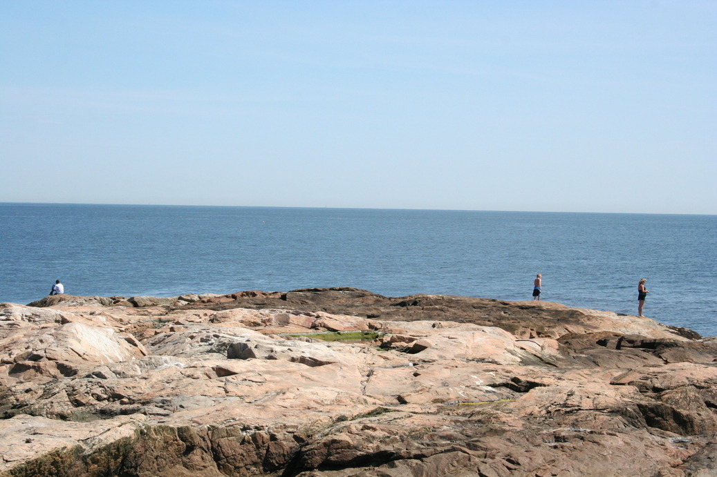 Marshfield, MA View of Atlantic Ocean from Brant Rock Jetty photo