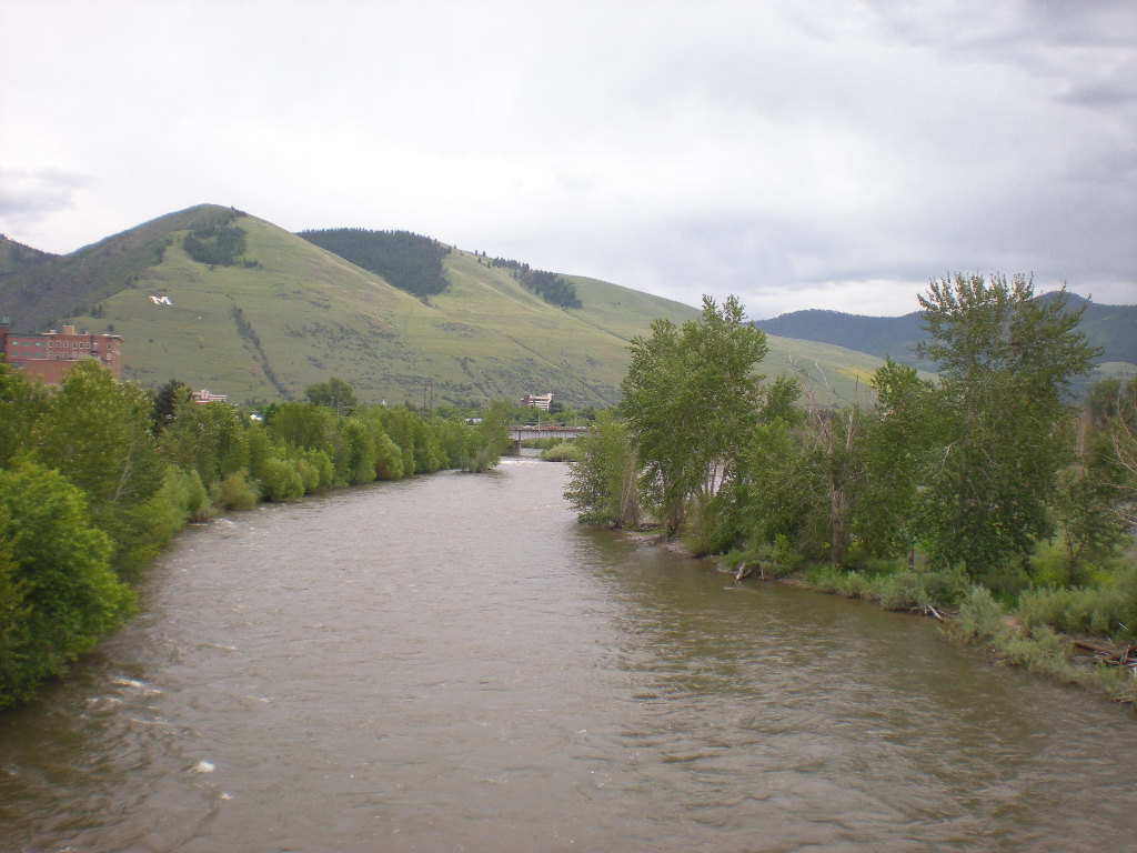 Missoula, MT View from the Clark Fork photo, picture, image (Montana
