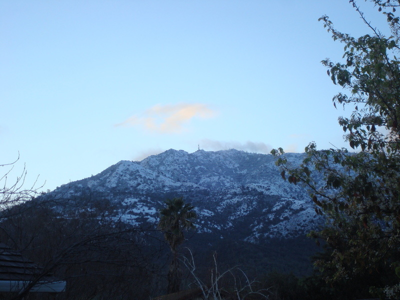 Clayton, CA Snow on Mt. Diablo view from Dana Hills photo, picture