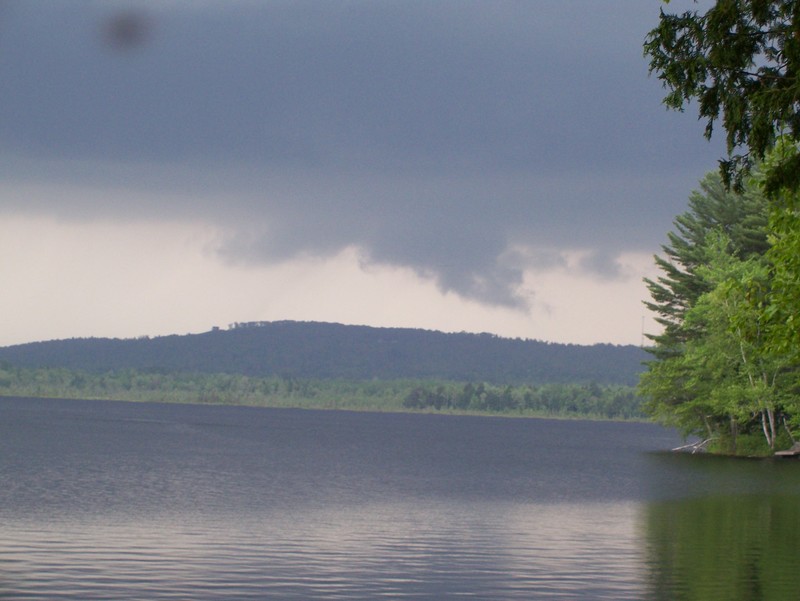 Embden, ME Tornado starting to develop over embden pond photo