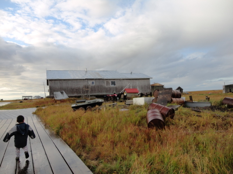 Kwigillingok, AK Kwig board walks being made new photo, picture, image (Alaska) at