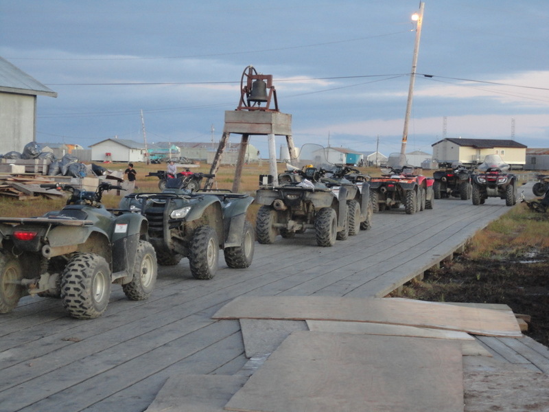 Kwigillingok, AK Sunday service four wheelers photo, picture, image (Alaska) at