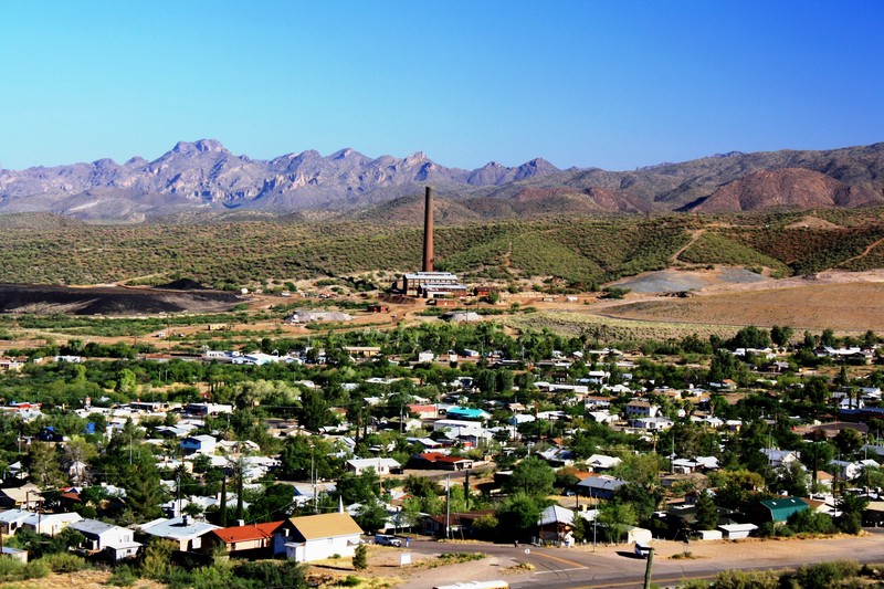 Superior, AZ Smelter in the background photo, picture, image (Arizona