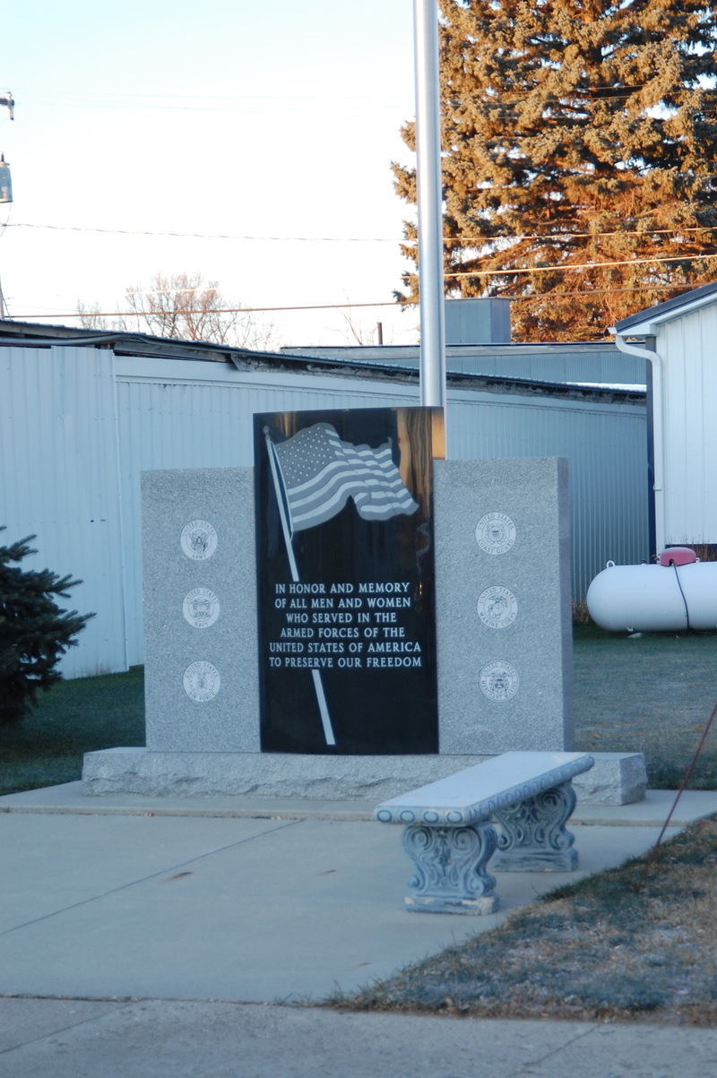 Wyndmere, ND Memorial to Veterans, on the old P.O. lot photo, picture, image (North Dakota) at