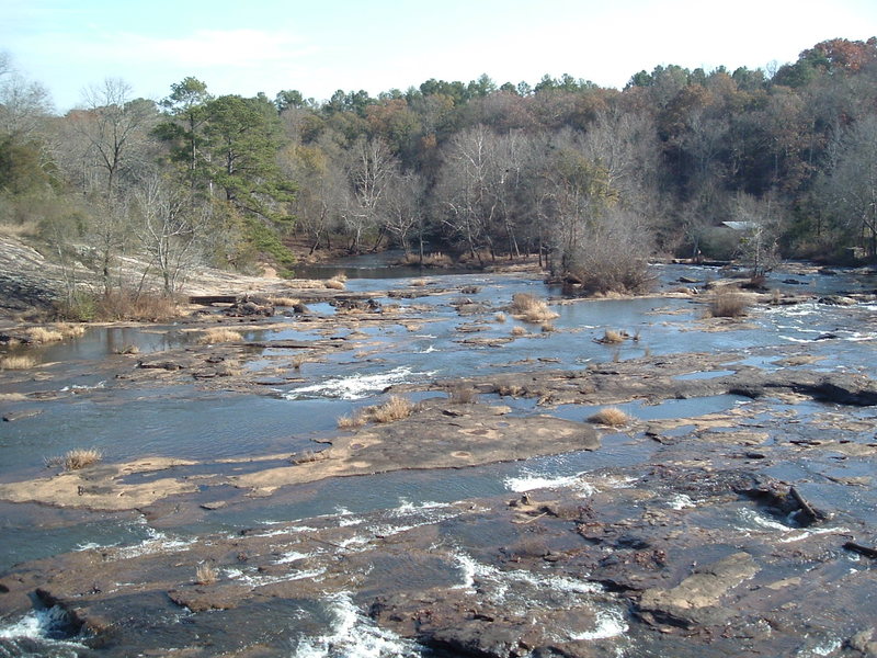 North High Shoals, GA View downriver photo, picture, image at
