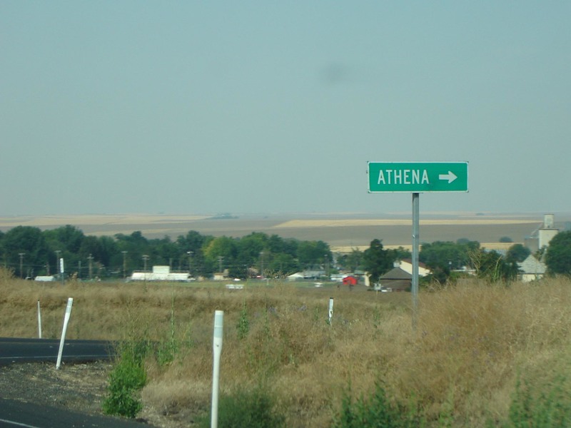 Athena, OR Athena Road Sign photo, picture, image (Oregon) at city