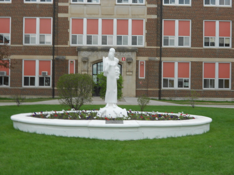 Chisholm, MN Fountain installed 1939 infront of Hi School photo, picture, image (Minnesota) at