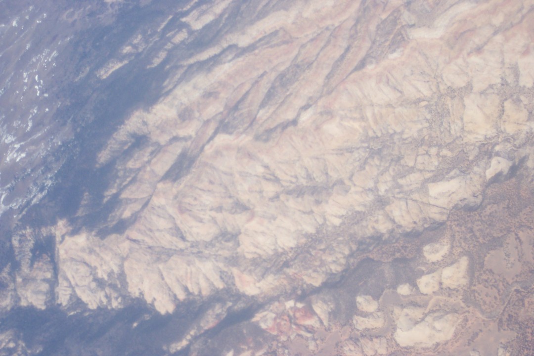 Emery, UT canyon from 34000 feet, near emery, ut photo, picture