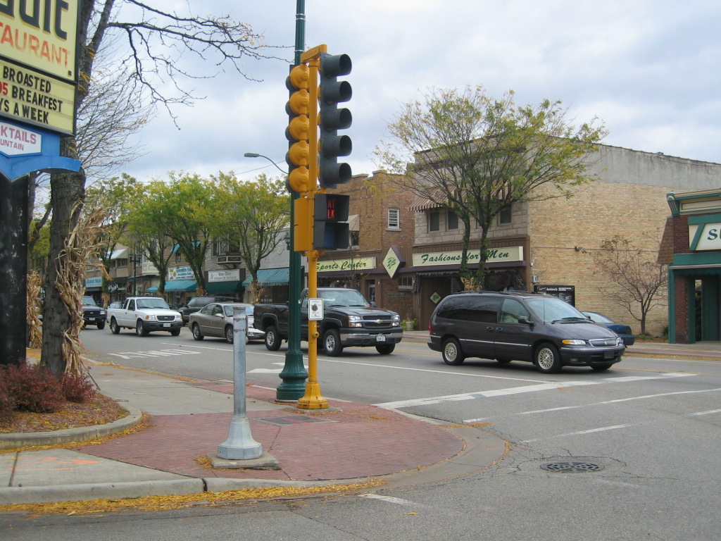 Antioch, IL Downtown Corner of Lake street looking north up Main