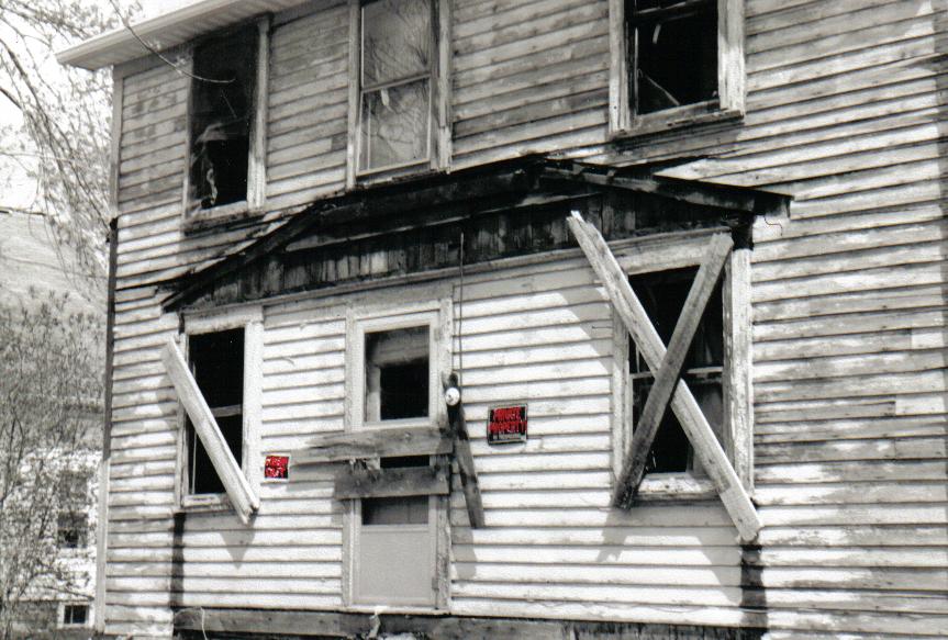 Clintonville, PA burnt down in 2003....a house in the main strip of