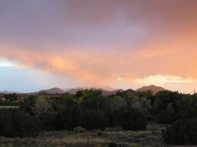 La Cienega, NM Sunset in La Cienega looking South photo, picture