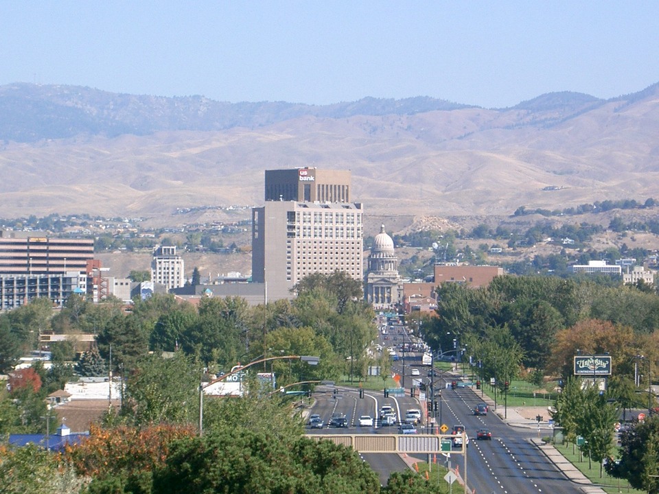 Boise, ID City fromt the Train Depot photo, picture, image (Idaho) at