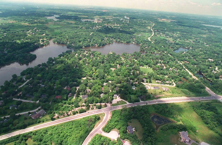 Tower Lakes, IL Aerial View Of The Village Of Tower Lakes, IL photo