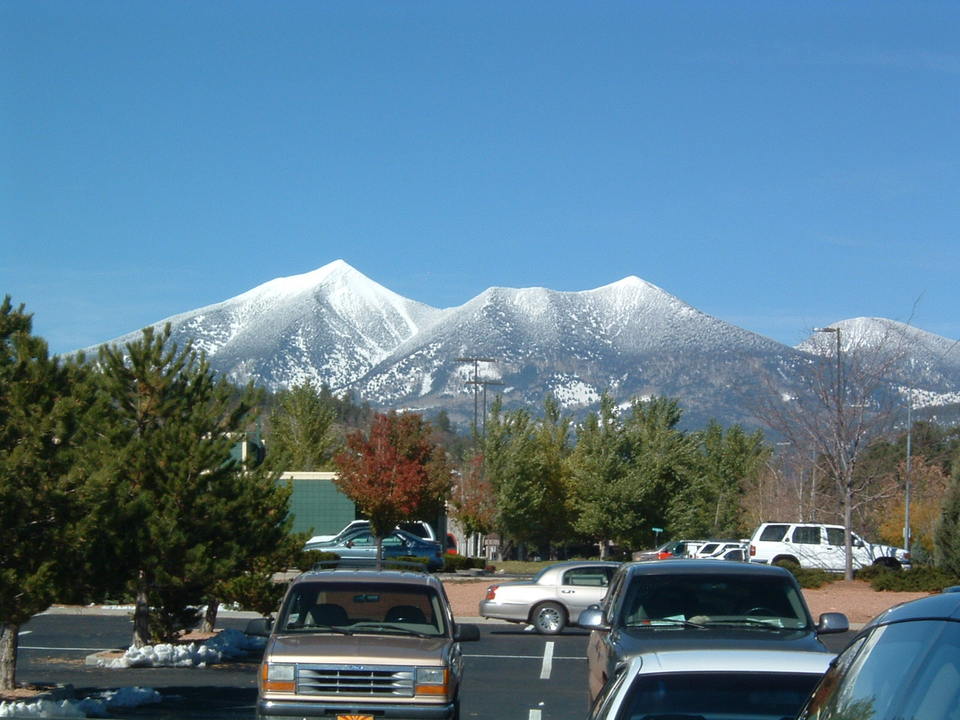 Flagstaff, AZ Target Parking Lot Beautiful Fall Day photo, picture