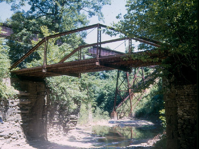 Thebes, IL Old Rock Springs bridge and R.R. trestle photo, picture