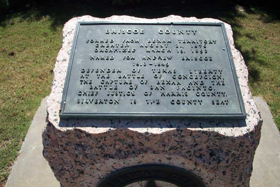 Silverton, TX Briscoe County Historical Plaque photo, picture, image