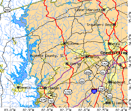 Map Of Pickens County Sc Pickens County, South Carolina Detailed Profile - Houses, Real Estate, Cost Of Living, Wages, Work, Agriculture, Ancestries, And More