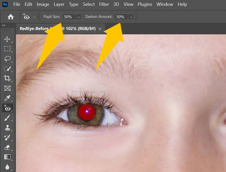 How to Remove Red Eye in Photo Magically for Free Picsfast