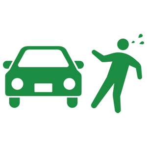 セダンタイプの車のアイコン素材 | 無料のアイコンイラスト集 Icon-Pit 歩行者と車 | Human Pictogram 2.0 (無料 人物ピクトグラム素材 2.0)