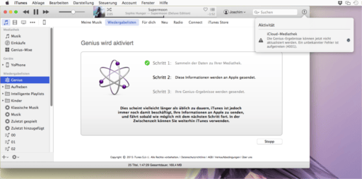 iTunes iCloud Musikmediathek lässt sich nicht aktivieren Software Forum MacTechNews.de