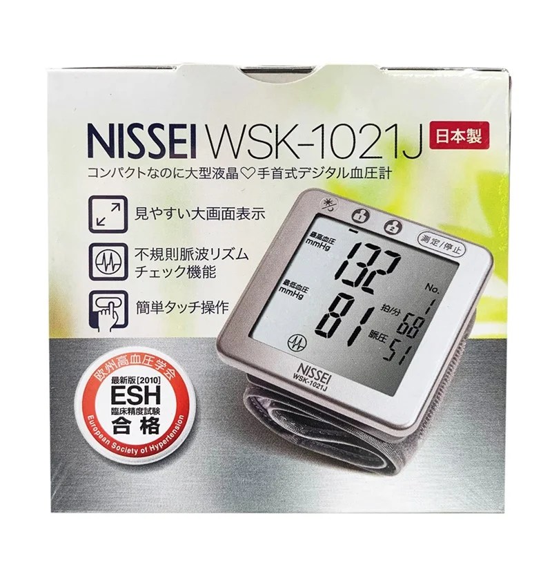 【來電享優惠 加贈醫療口罩1盒】NISSEI日本精密 手腕式血壓計 WSK1021J (日本製) WSK1021J