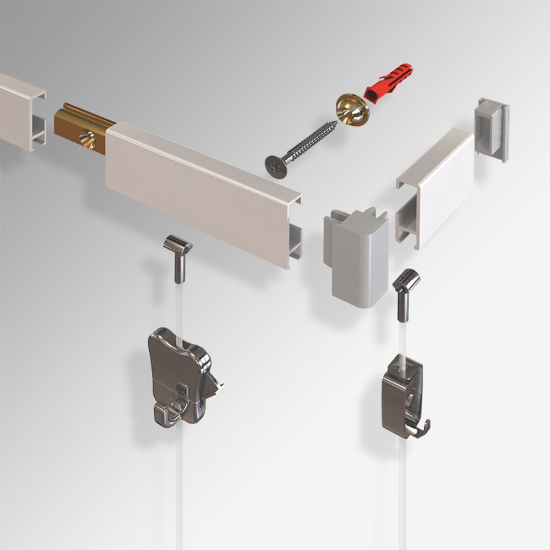 Clip Rail Picture Hanging Track