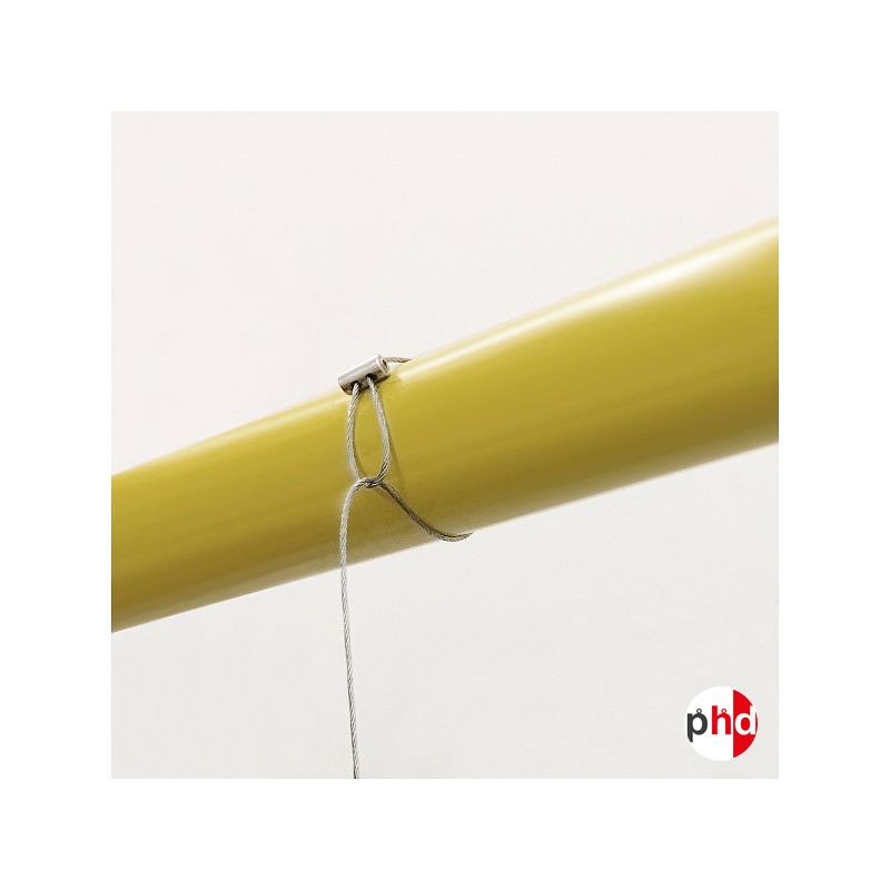 'Double Loop' Plant Hanging Kit Clear Cord, Steel Cable & Wall Hook