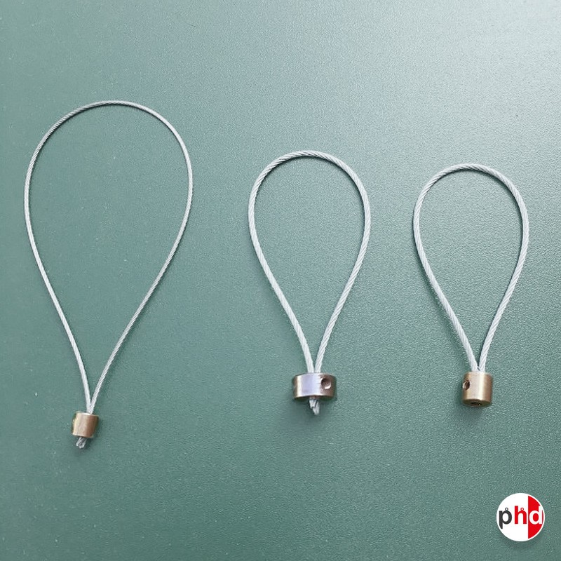 Cable Studs, Fasteners & Sliders Hang Pictures, Panels, Plants etc.