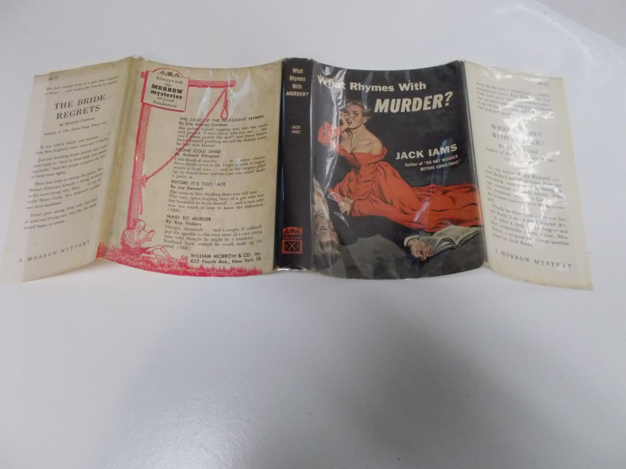 What Rhymes With Murder by Iams, Jack Very Good ++ (1950) First. Dan