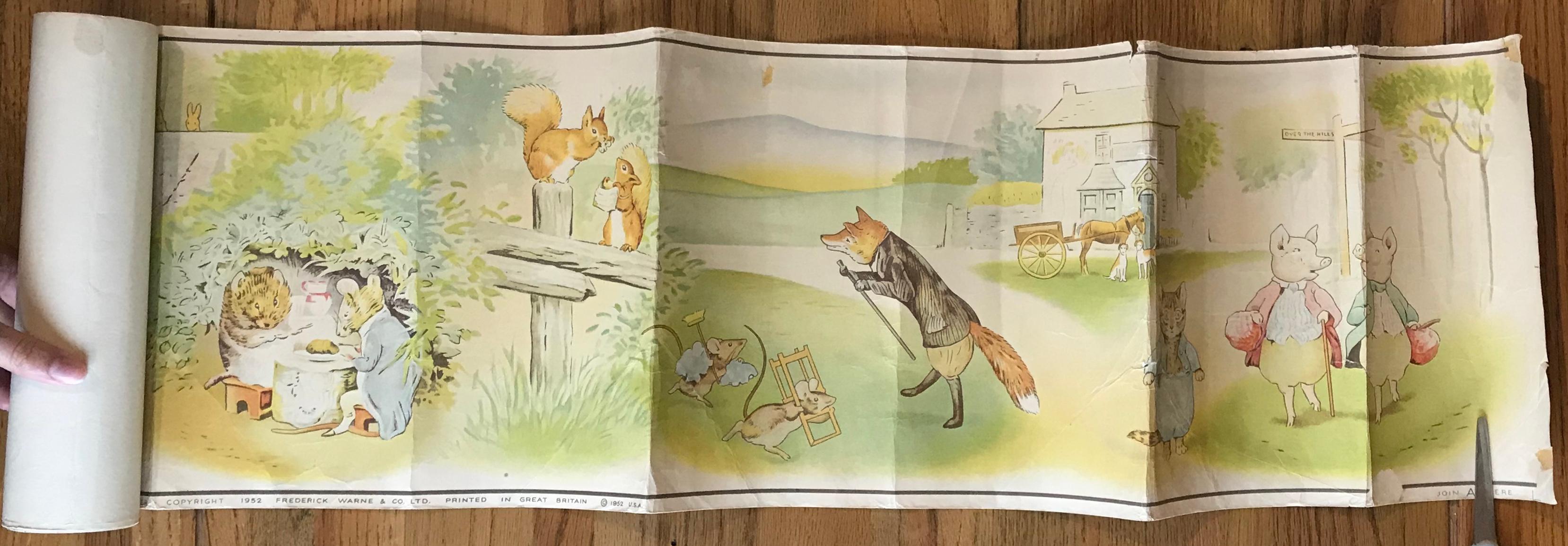 Peter Rabbit and Friends Nursery Wallpaper Frieze/Border